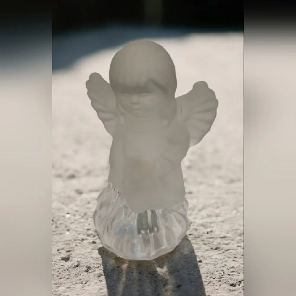 Frosted Glass Angel Figurine